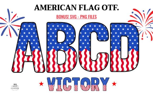 American Flag Font for Patriotic Design Projects