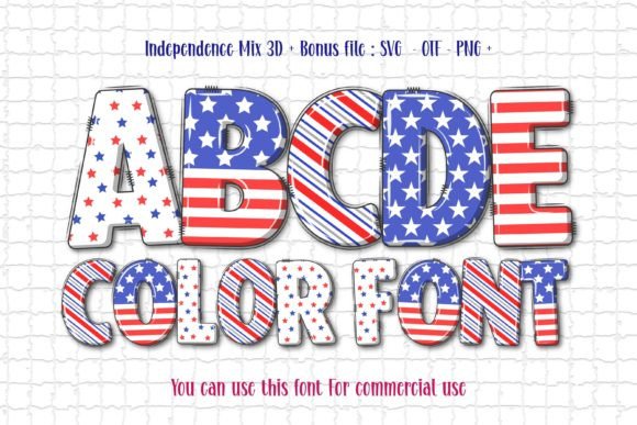 Independence Mix 3d Font: Patriotic Typography That Stands Out