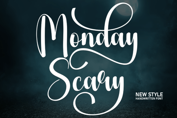 Monday Scary Font – A Romantic Display Typeface for Creative Projects