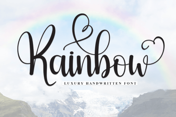 Rainbow Font — Elegant Handwritten Typography for Creators