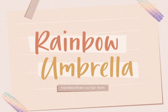 Rainbow Umbrella Font — A Fresh Handwritten Typeface